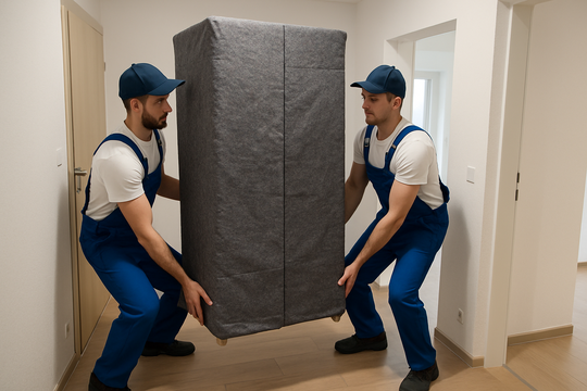 Umzugshelfer in Remscheid beim professionellen Möbeltransport